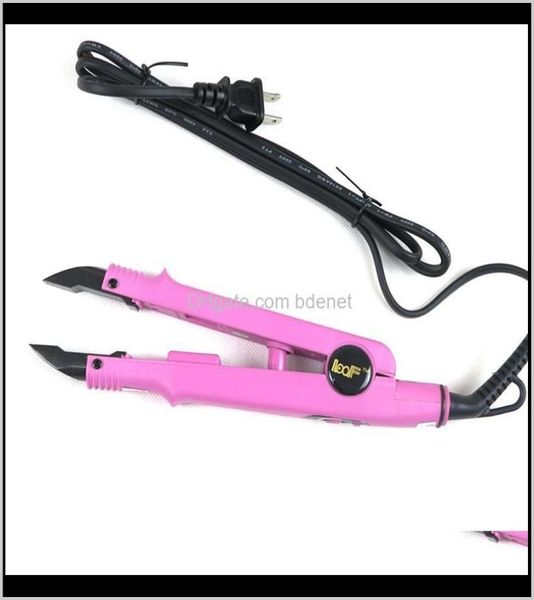 Andere Erweiterungen 1PC Pinkfarbe Farbe Loof Wärmefusionsstecker Einstellbarer Temperatur Flat U Spitze Haarerweiterung Eisen Keratin Bindung T2801665