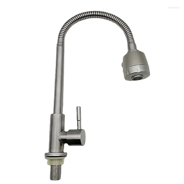 Torneiras de cozinha 304 fio de aço inoxidável desenhado tubo universal vertical de resfriamento de resfriamento de resfriamento de beda de legumes de cobre