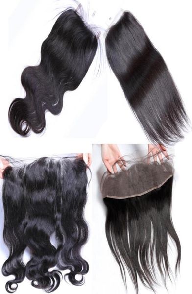 Diferente tamanho de renda dentro de toda a textura do cabelo humano 4by4 13by4 fechamento suíço pode tingir toda a cor pequena knot2061381