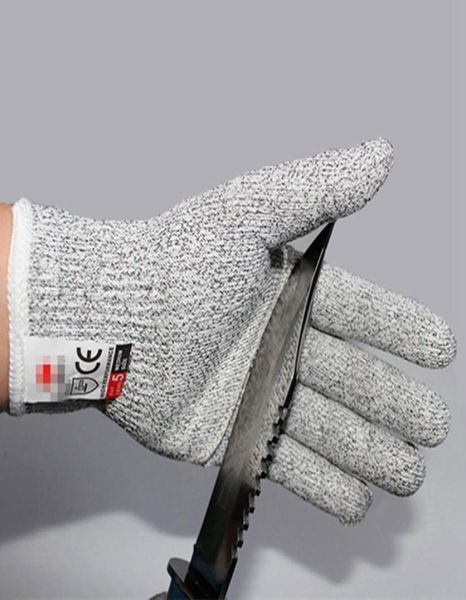 Stufe 5 Anticut -Handschuhe Sicherheitssendung stachem resistentes Edelstahldraht Metall Metzger Cutressistant Safety Wanderhandschuhe6698710