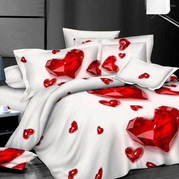 Set di biancheria da letto Copertina del piumone con stampa 3D Flore