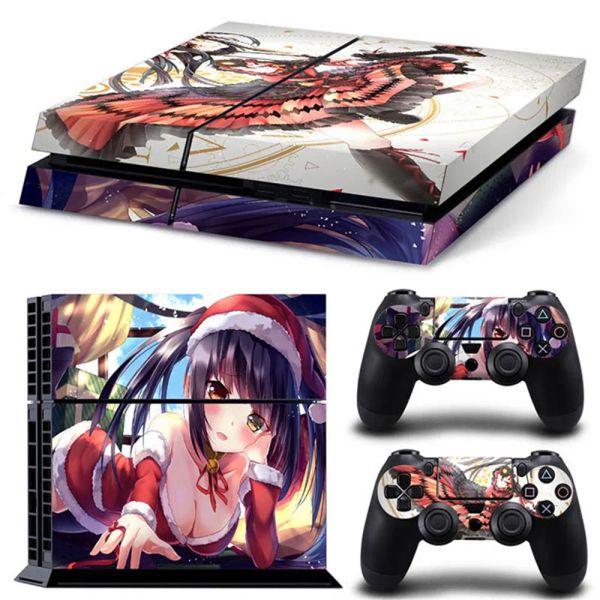 Çıkartmalar anime seksi gilrs oyun aksesuarları vinil çıkartma cilt çıkartma kapak konsol denetleyicileri PS4