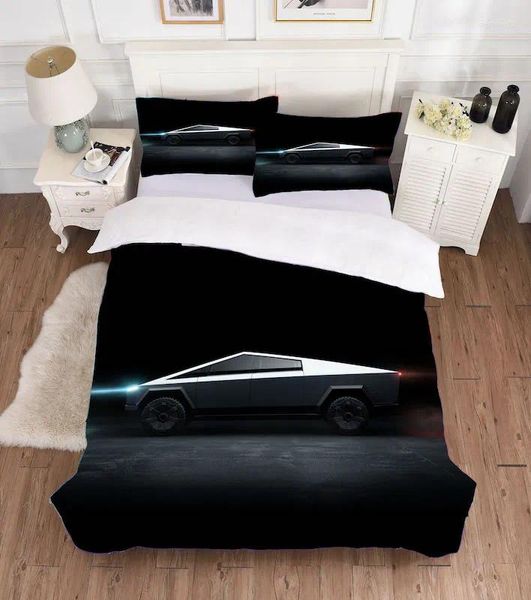 Bettwäsche-Sets Lokomotive ist ein dreiteiliges Außenhandel Motorrad Rennsport Klassiker 3D Digitaldruck Quilt Cover Kit