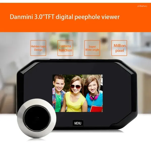 Türklingel x7 3,5 Zoll 1080p WiFi Smart Doorbell Eye Geephole Kamera 100-Grad-Tür Aussicht Nachtsicht im Freien im Freien im Freien