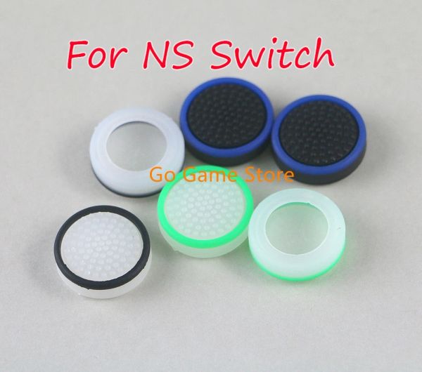 Accessoires 500pcs für NS Switch Luminous Silicon Gummi -Daumenkappen für Switch NS Controller Joystick Grips