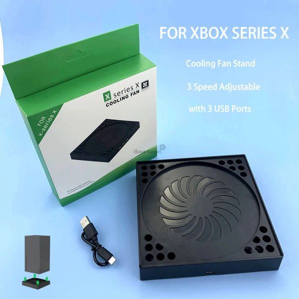 Accessori 2021 Nuovo supporto per caricabatterie più raffreddante Base 3Speed Regola per Xbox Serie X Game Console Refresco Fan di raffreddamento Stand in GUIDA in 3 porte USB