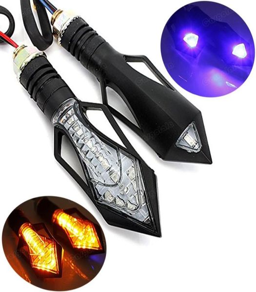 2x Universal New Motorcycle Bike 12V Amber LED Turn Signal Signal Indicador Blinker Light2775955