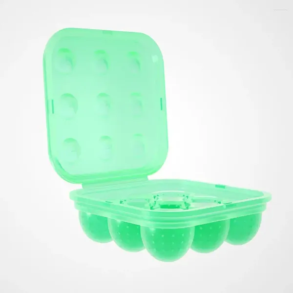 Bottiglie di stoccaggio robusta scatola di uova di uova 9-griglie organizzatore di frigorifero per il portafrigoritore per la casa del frigorifero.