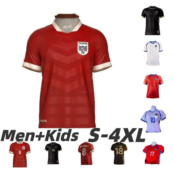 S-4XL 2024 2025 Panama SoCer Formaları Murillo Ev Kırmızı Uzak Beyaz 24 25 Milli Takım Eric Davis Futbol Gömlekleri Alberto Maillots De Foot Quintero Erkekler Tayland Kalitesi