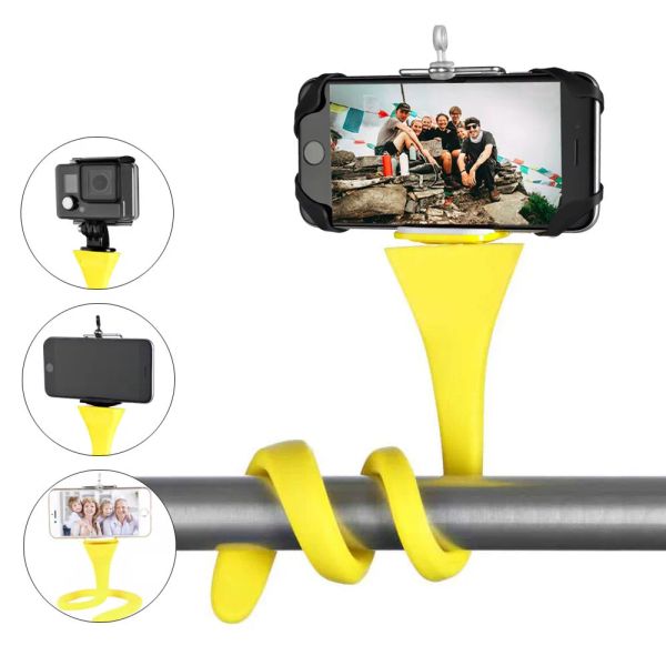 Monopods Selfie flexível Stick Monopod Tripod Monkey Titular para GoPro para iPhone Camera Phone Car Bicycle Universal