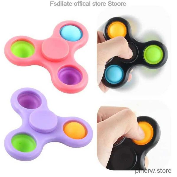 Dekompresyon oyuncak parmak ucu eğirme üst fidget spinner s kabarcık fidget oyuncakları anti stresli jiroskop oyuncak Noel doğum günü hediyesi çocuklar için