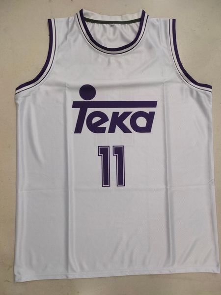 Reals 1993-94 Uniform Home #11 Jersey de basquete Sabonis pode ser personalizada com qualquer nome e número