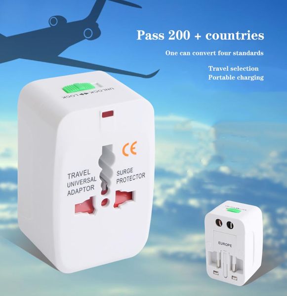 Universal Travel Adapter Allinone International World Travel Ac Power Converter Plug Adapter Socket Eu UK US AU FASTSHIP856757