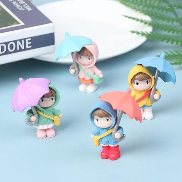 Figuras decorativas 1 PCS Miniaturas Anime Girl Terrariums Figuras de ação Fairy Garden Desktop Voor Kids Plástico Ambachten Supply