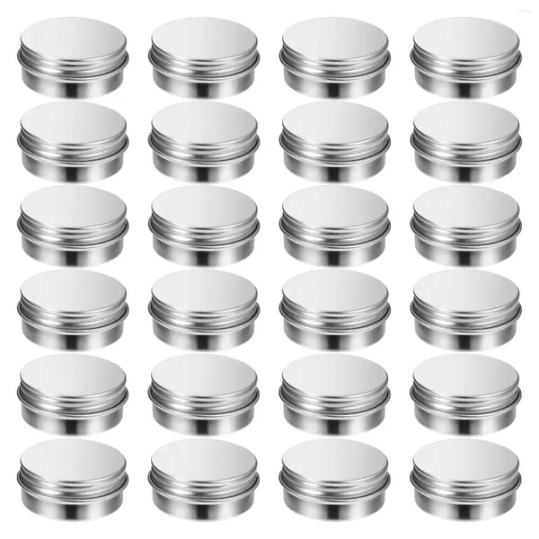 Garrafas de armazenamento 5pcs 5g - 100g de metal redondo latas de alumínio em alumínio em prata vazia com parafuso lid unha maquiador de jarra de jarra