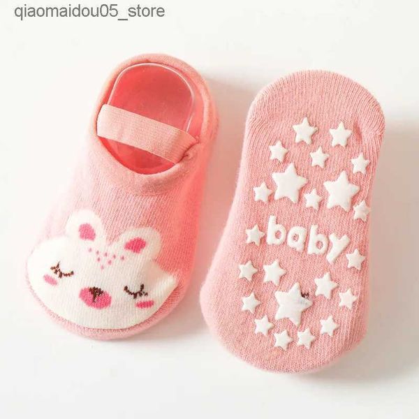 Çocuk Çoraplar Lawadka 0-3 yaşındaki yeni doğan kız bebek çorap anti-slip pamuk karikatür çocuk çorap çorap erkek ve kız çocuk kat çorap çifti q240413