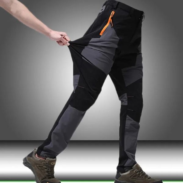 Calça calça tática de calça militar tática de joelho swat exército airsoft impermeável calça rápida machos machos de caminhada ao ar livre de longa calça l5xl