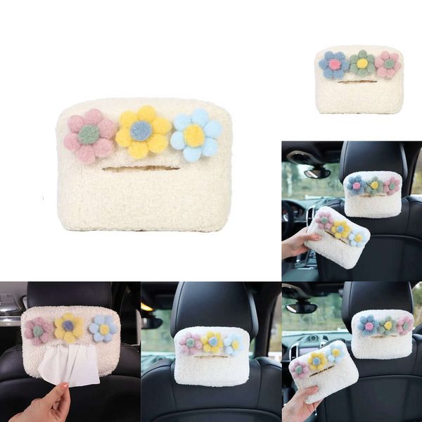 Neue Box süße Kaschmirblumen Tissue Car Styling tragbarer Papierpaket Hülle Serviettenhalter