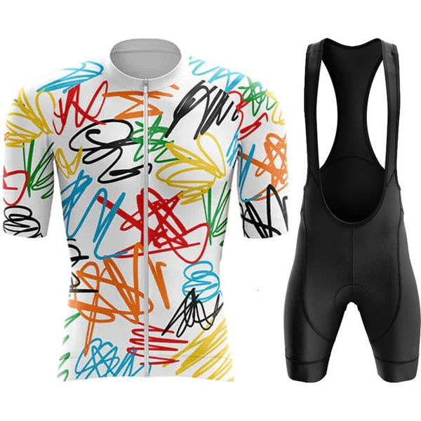 Costume per il ciclismo da uomo Jersey Man Team 2024 Giacca da corsa Shorts Bib Unifort Aitering Laser Cut Bicycle Sports Set 240407