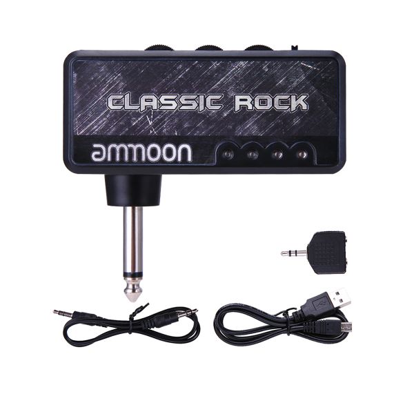 PEGS Ammoon Tragbare E -Gitarrenverstärker Amp Mini Kopfhörer Amp integriert Distortion Effekt klassische Gitarrenzubehör Teile