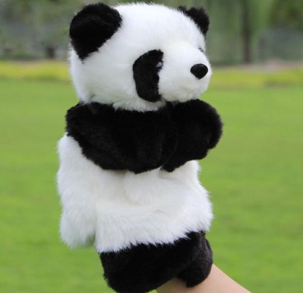 Puppet a mano animale panda ripieno peluche felici familiari divertenti dito per bambini imparano educativo toy4297998