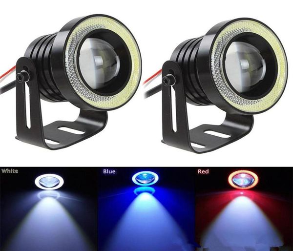 Novo 2pcs 30W 12V CoB LED Car nevoeiro Lâmpada leve 25335 polegada 1200lm Auto Car Olhos de Anjo Luz 647689 mm Bulbos de farol