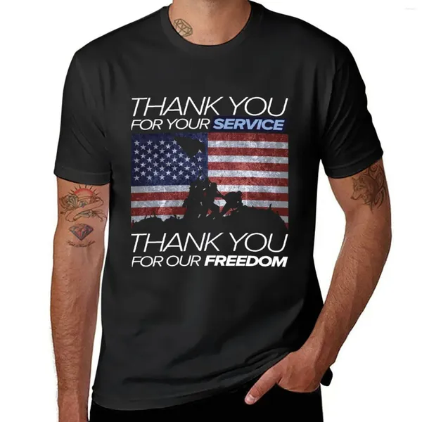 Canotte maschili grazie per il tuo servizio - La nostra maglietta per libertà abiti hippie da uomo di grandi dimensioni