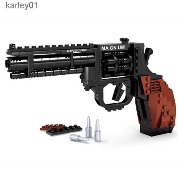 Gun Toys военные серии Revolver Desert Eagle AK47 Sniper Rifle Submachine Build Blost Block Детская игрушка YQ240413