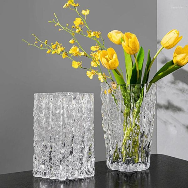 Vasen Luxusglas Vase Esszimmer Wohnzimmer Dekoration transparente Blumenarrangement Rosenbehälter
