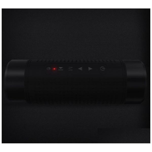 Tragbare Lautsprecher Outdoor Bluetooth Wireless Fahrradlautsprecher 5200mAh Power Bank wasserdicht mit Mikrofon -LED -Lichtzubehör DHT4V