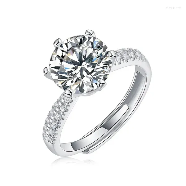 Anelli di cluster NA gioielli fine 2024 Design S925 Siver Moissanite Women Ring GRA Certificazione Promessa Bride per dito per la sposa per