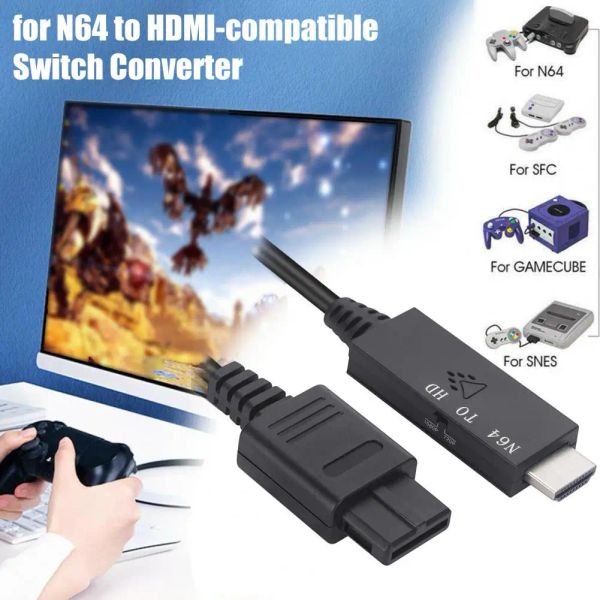 Kabelkonverterkabel bequeme stabile und sichere Übertragung flexibel für N64 auf hdmicompatible Latenz -Konverterkabel