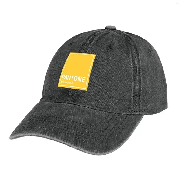 Berretti Pantone Yellow 012 C Cowboy Cappello da tè da tè Cap Caps Women's Women's