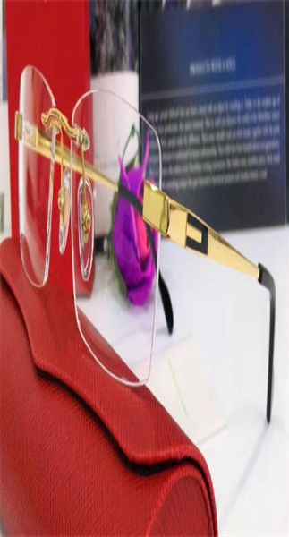 Fahion Designer Eye Glasses Рецепт 3139925 Rimless 18 -й рамки Оптические очки Clear Lens Простой бизнес для MEN2056453