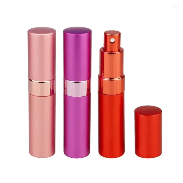 Depolama Şişeleri 8ml Parfüm Atomizer Mini Seyahat Boyutu Yeniden Dolaştırılabilir Sprey Şişe Taşınabilir Döner Kılıf Kadınlar Güzellik Makyaj Araç