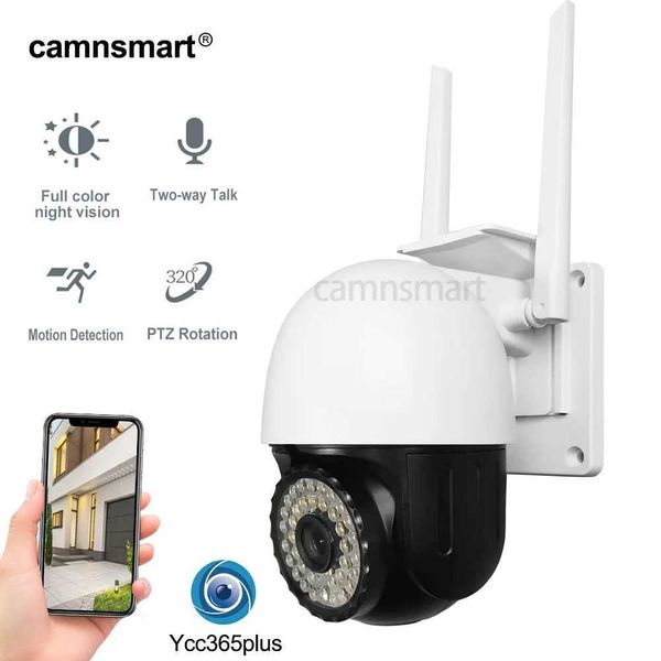 IP -Kameras 3MP Outdoor -Kamera Sicherheit Wireless WiFi YCC365PLUS App Full Color Night Vision IP66 Wasserdichte Geschwindigkeit Kuppel AI -Bewegungserkennung 240413