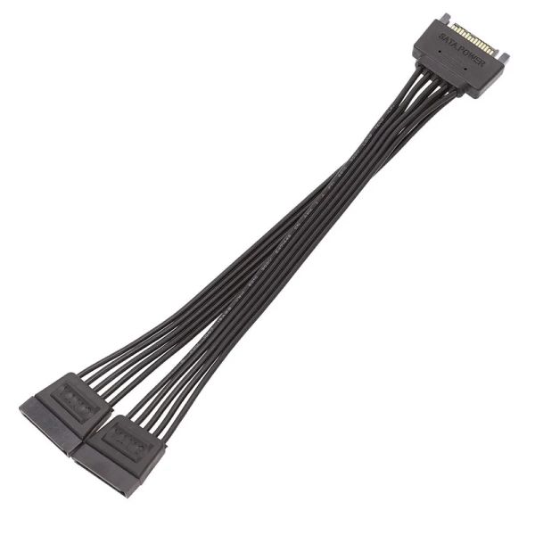 4pin 18awg filo da 1 a 2/3/4/5 porto 15pin SATA Adattatore Adattatore Convertitore Cavo di alimentazione Cavo di alimentazione per PC Discorso rigido per computer