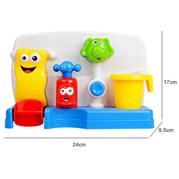 Badespielzeug Kleinkind Badespielzeug für Baby 12 Monate über Badewater Wasserssensorisch mit Wasserhahnwasserbecher und Spinning Badezeitspielzeug 240414