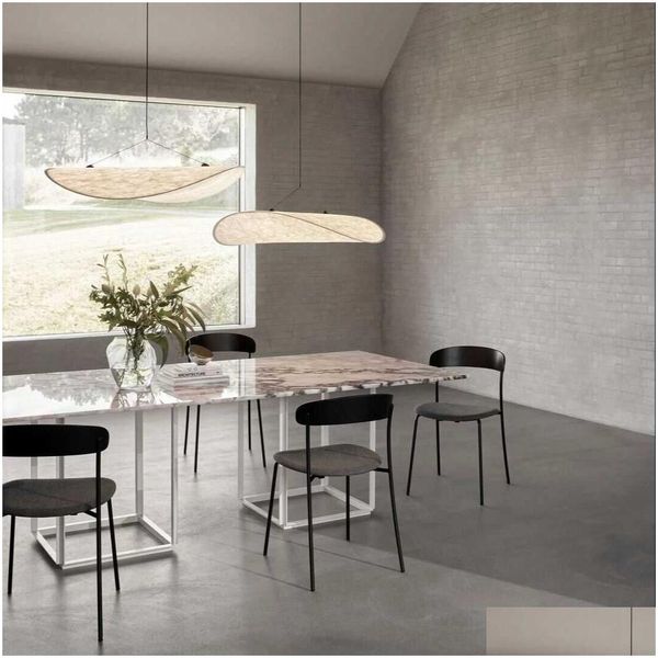 Luzes de teto Lâmpada de vertigem nórdica lustre LED para decoração de casa decoração de casa moderna iluminação de tecido tenso Deli Deli Deli DH5LW