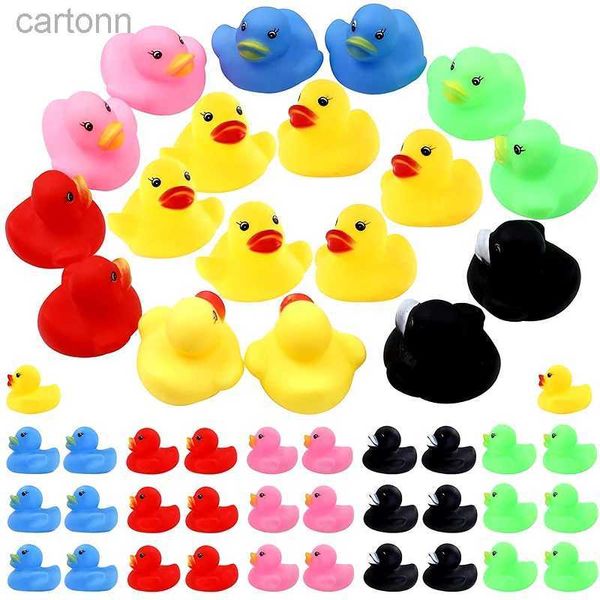 Brinquedos de banho 20/10pcs Toys de banho para bebês flutuando patos de borracha grossa Brinquedos de água para chá de bebê para piscinas de festa dos brinquedos de festa meninos meninas 240413