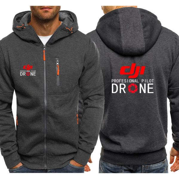 Jacken Frühling Autumn Herren Jacke DJI Drohne Pilot Zipper Fashion Outwear Hochqualitäts -Tops Harajuku Sportswear Casual Hoodies Sweatshirt Sweatshirt