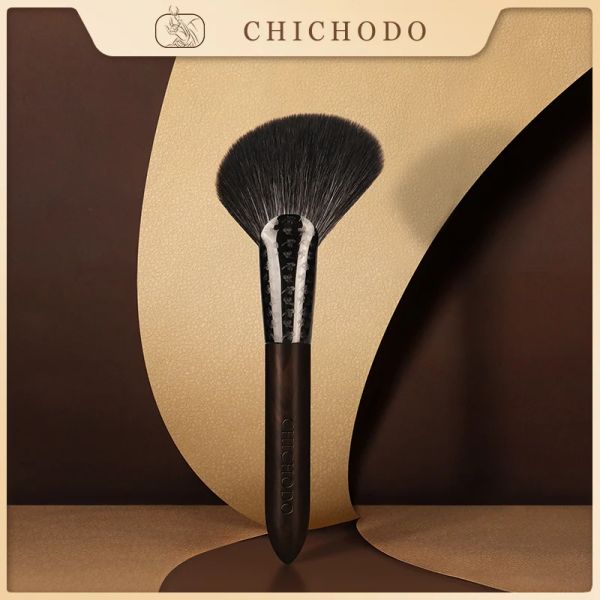 Kits Chichodo Makeup Brushluxurious Ebony Animal Hair SeriesFoxgray Ratgoat Hair Bronzer Brushbeauty Penf148