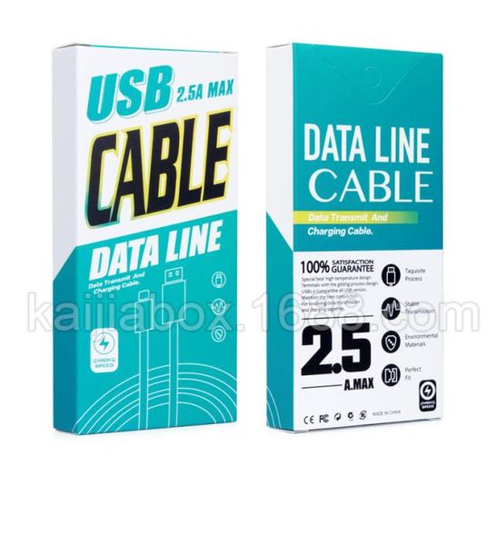 Комплексная упаковка с логотипом с логотипом Ratail для USB -зарядного устройства для кабеля данных для зарядного устройства подходит 115 метров для iOS Android9933087
