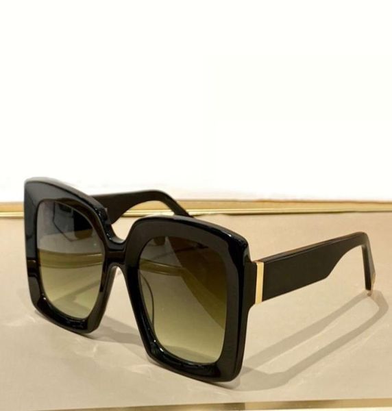 Óculos de sol de grandes dimensões gradiente verde preto Luxo Loya Sun Glasses Fashion Wrap Sunglasses para mulheres com Box8878378