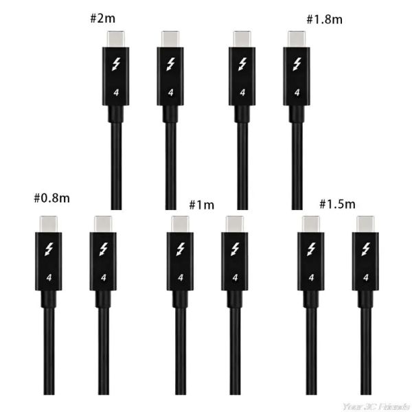 Kabel PD 100W 40 Gbit / s geflochtene Draht für Laptop -Verschleiß von Thunderbolt 4 Typ C USB C Draht USB4 Thunderbolt 4 Draht S13 21 Dropshipping