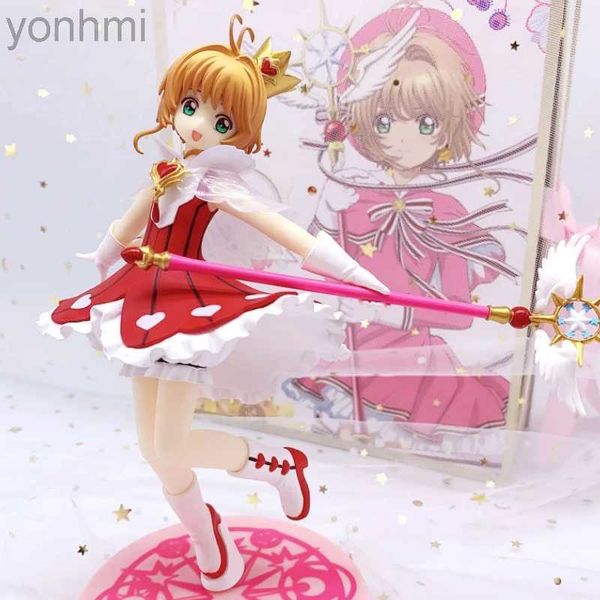 Anime Manga 20 cm Anime -Figur Karte Entführer Kinomoto Sakura Model Figuren echte schöne Mädchen dekorative Sammlung erwachsener Kinder Puppen Spielzeug GI 240413