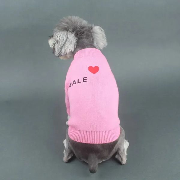 Neue Winterhundkleidung für kleine Hunde Katzenpullover Luxurys Designer Haustierkleidung Welpe Stricken B Sweatshirts Mantel französische Bulldogge Chihuahua Schnauzer Großhandel