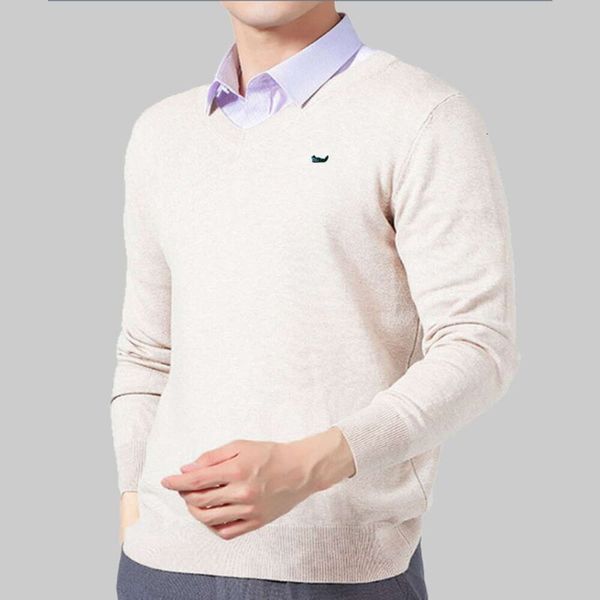 Kaschmir-Mischung Herrenkleidung Pullover Pullover Lose V-Ausschnitt Jumper Männliche Strickwege Frühling Herbst Wolle Plus Size 5xl