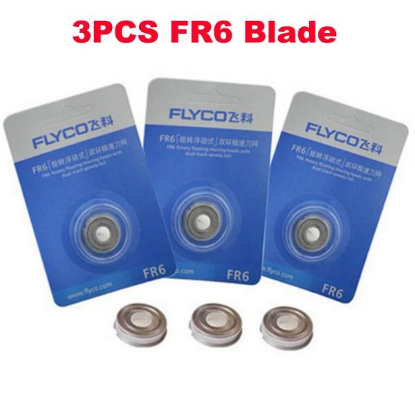 Стволы 3PCS FR6 Flyco Electric Shaver Orginal Превосходная запасная лезвия подходит для FS871 330 711 FS812 FS820 FS801 Британные запасные части.