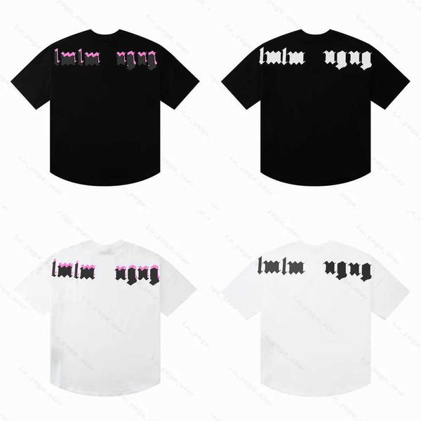 Herrendesigner T -Shirt -Kleidung Palms Designer Hemden Frauen T -Shirts malen Graffiti Paar Kurzärmel Grafik Engel T -Shose Lose Tide Crew Hals Buchstaben Sommer Shoes